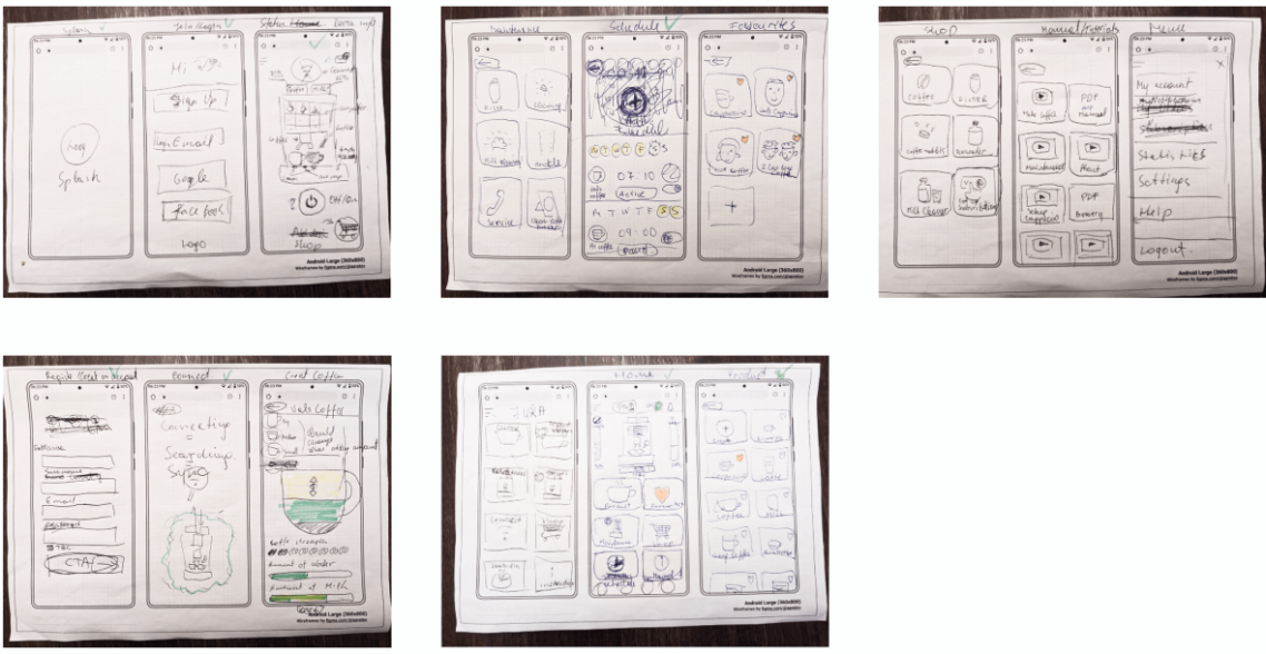 Ai coffee ideation sketches