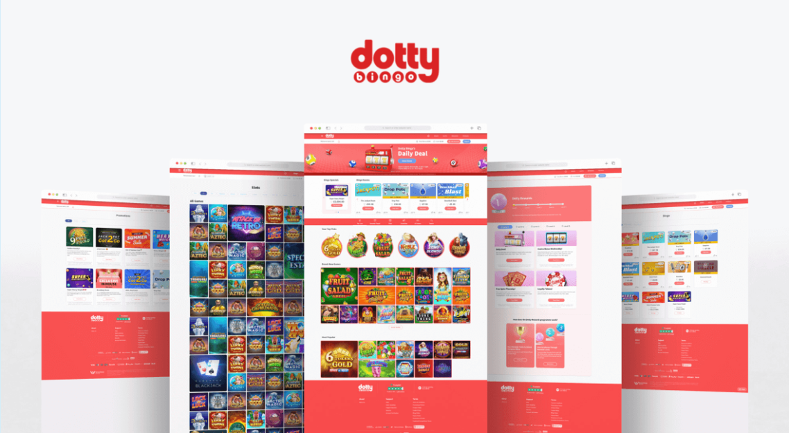 dotty games and promo page mockups